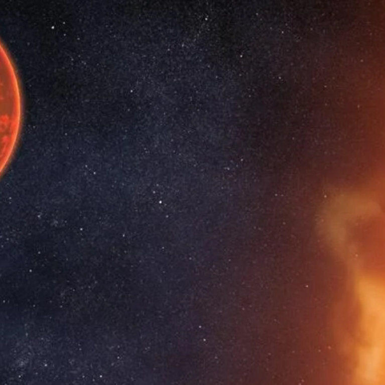 Planet Glows with Molten Lava