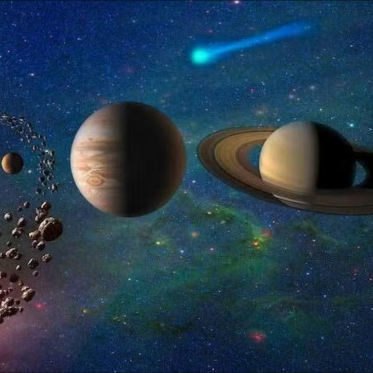 Panoramic image of the Solar System