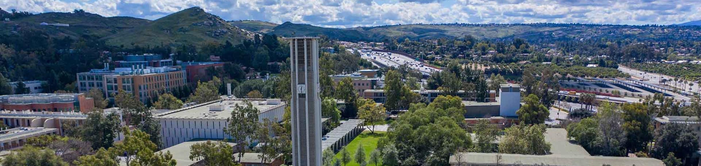 Aerial view of the UCR campus